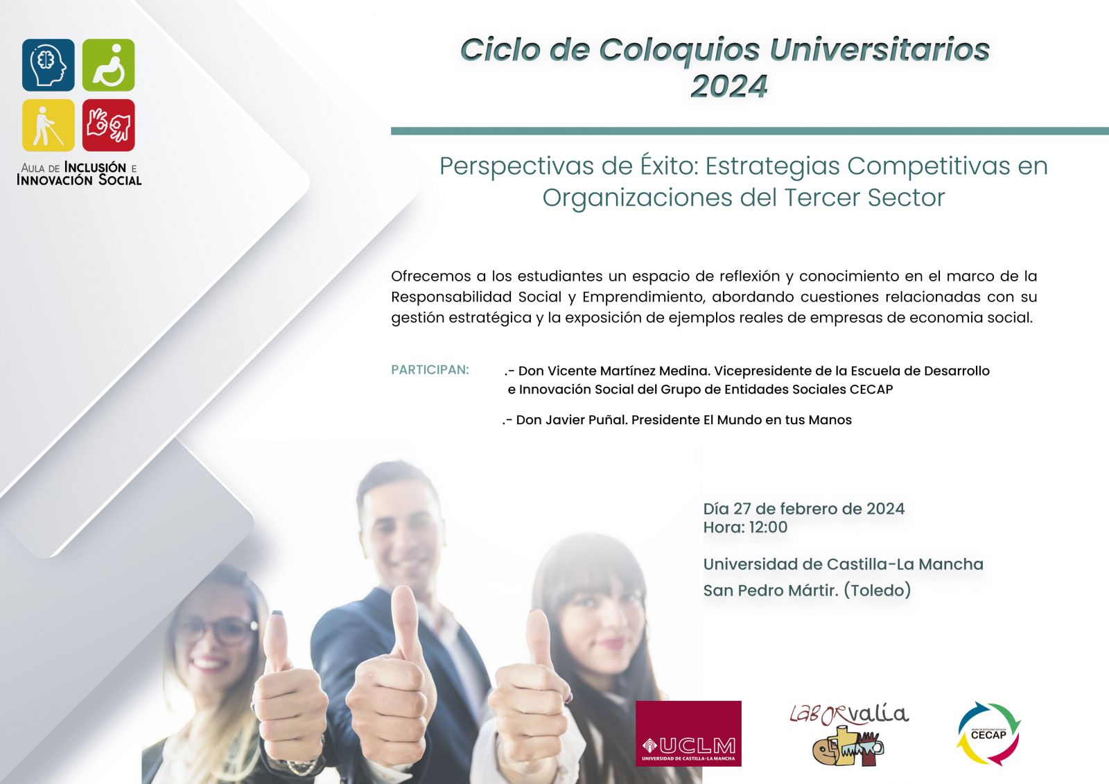 La Universidad de Castilla -La Mancha promueve la Responsabilidad Social a través de la II edición de los Coloquios Interdisciplinarios